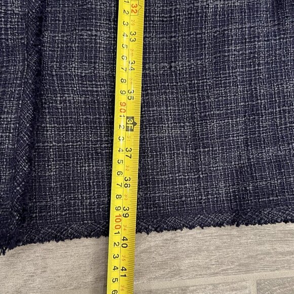 Banana Republic Women’s Short Sleeve Frayed Edge Tweed Dress Size 8 Navy Blue - Picture 8 of 9